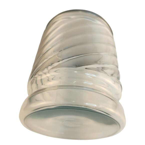 Large Swirled Glass Vase - Cylindrical Shape For Terrarium Or DIY Decor - Picture 8 of 11